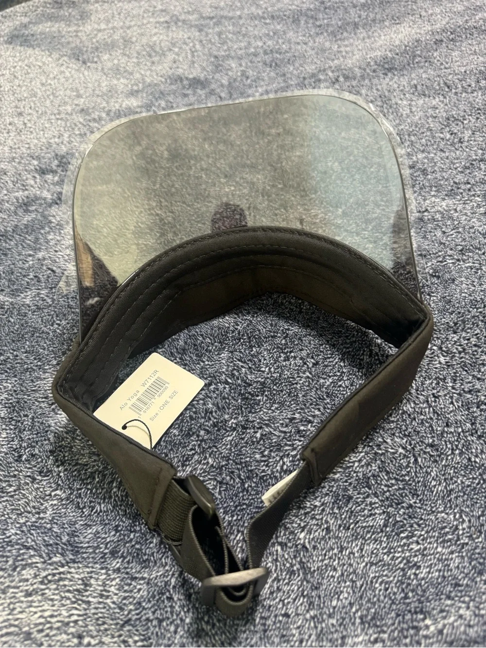 ALO Yoga Black Visor with Clear Iridescent Shield